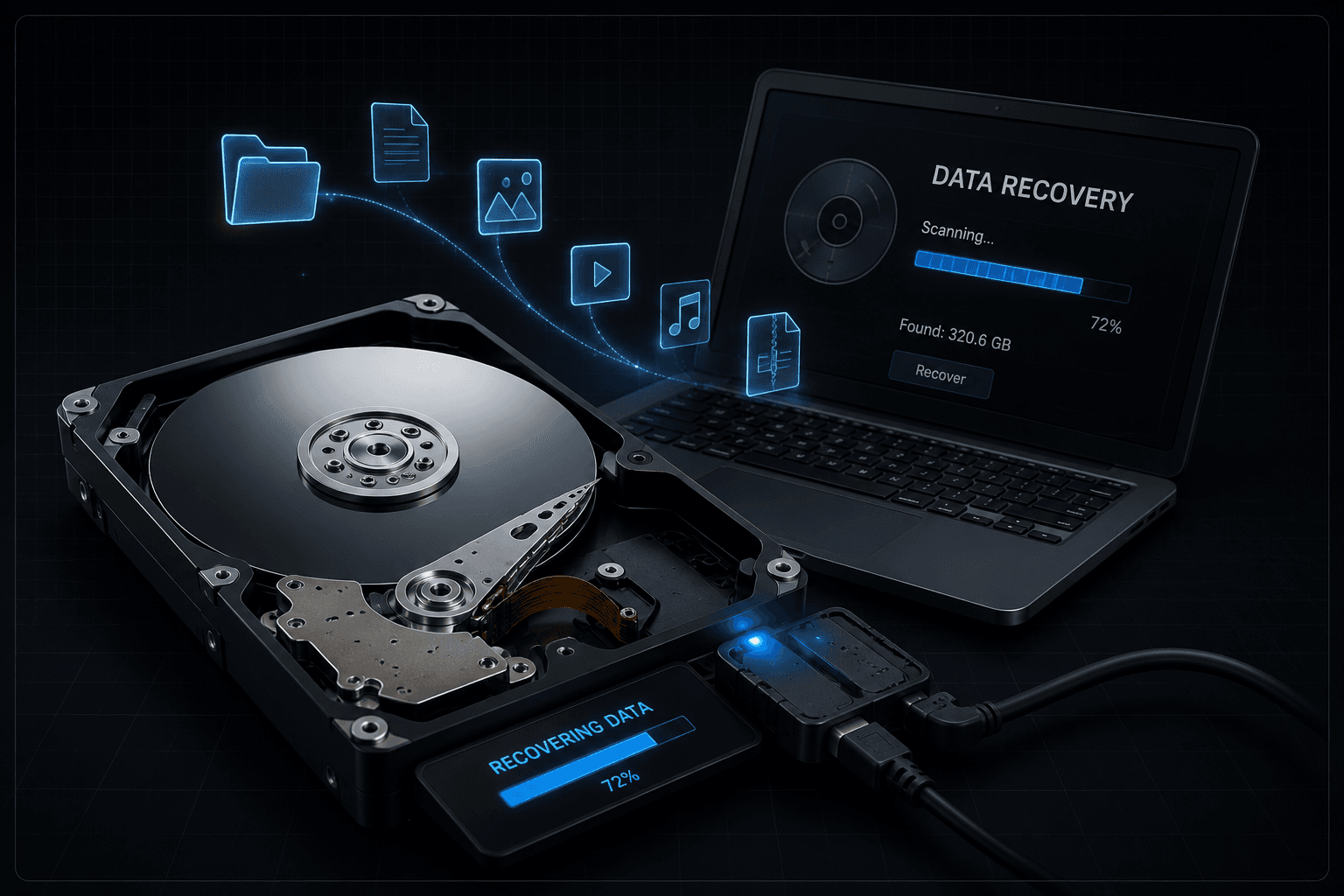 Storage drive data recovery workstation