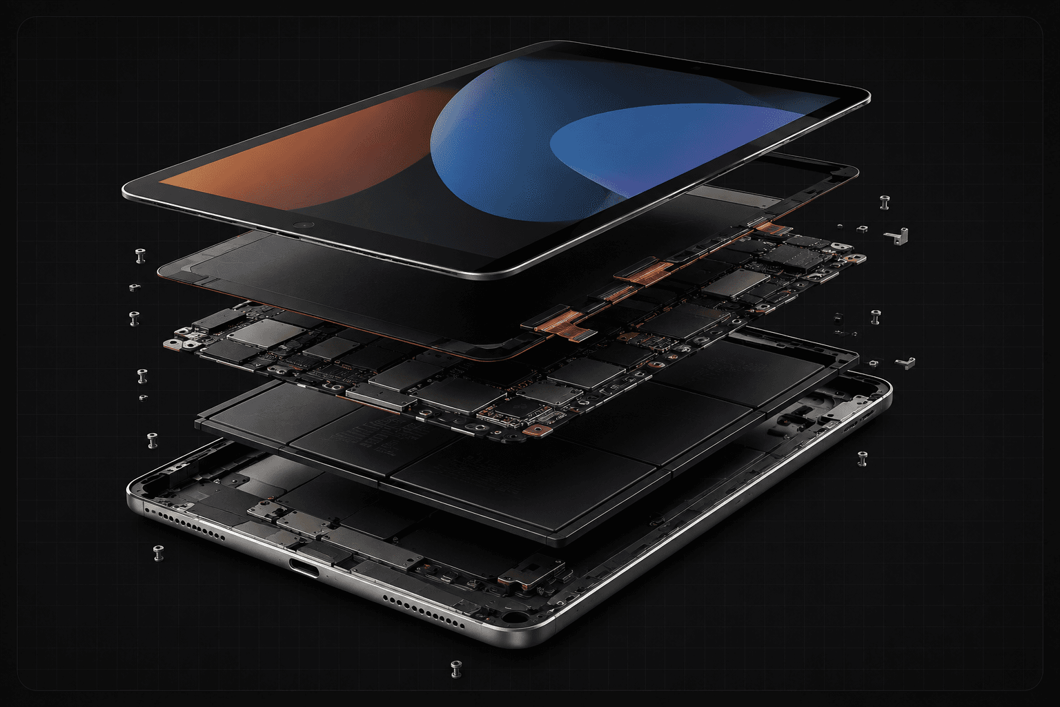 Tablet display and glass replacement service